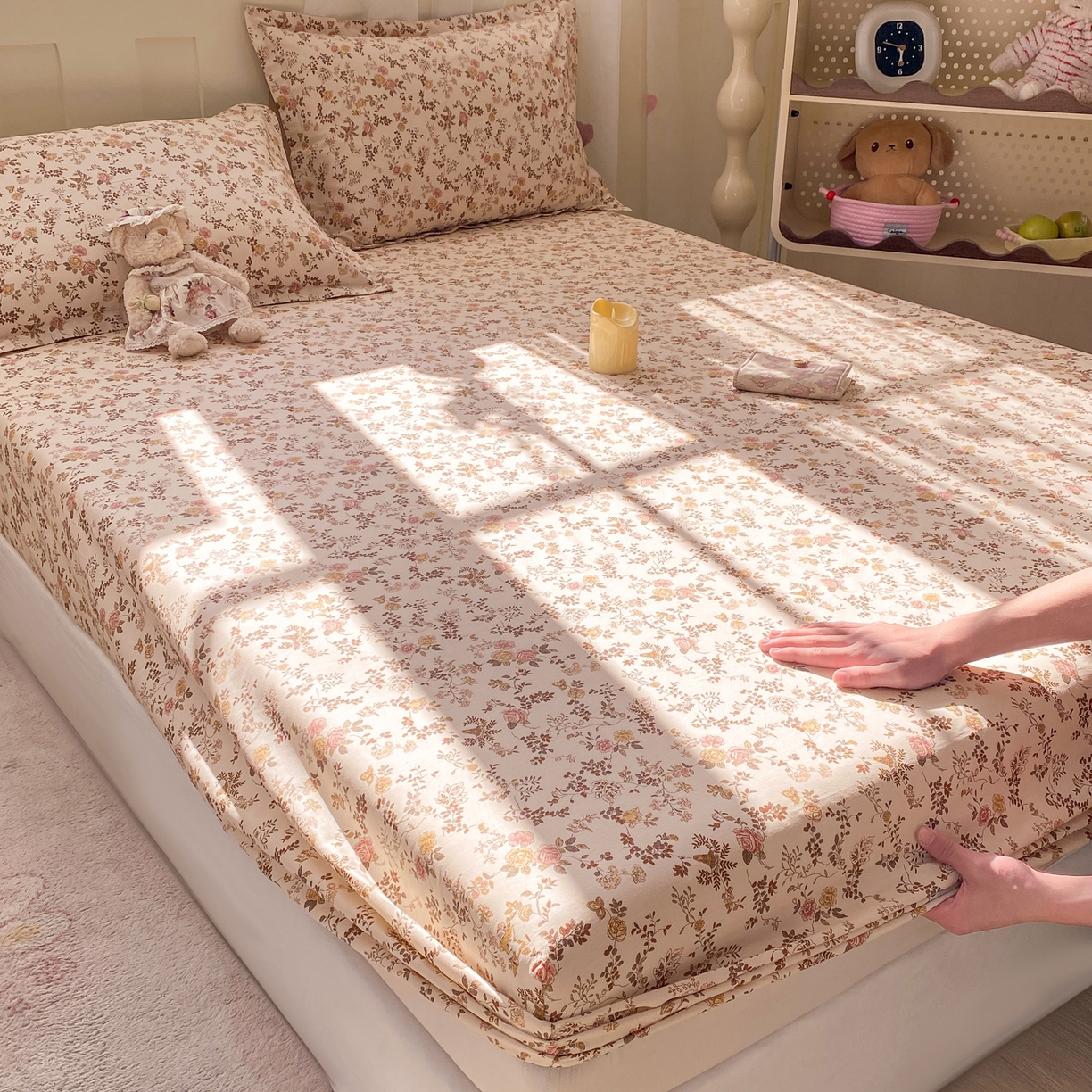 91家纺网 家纺一手货源 找家纺 （总）花梦欣 2026新款全棉印花单品系列2花卉款-单床笠