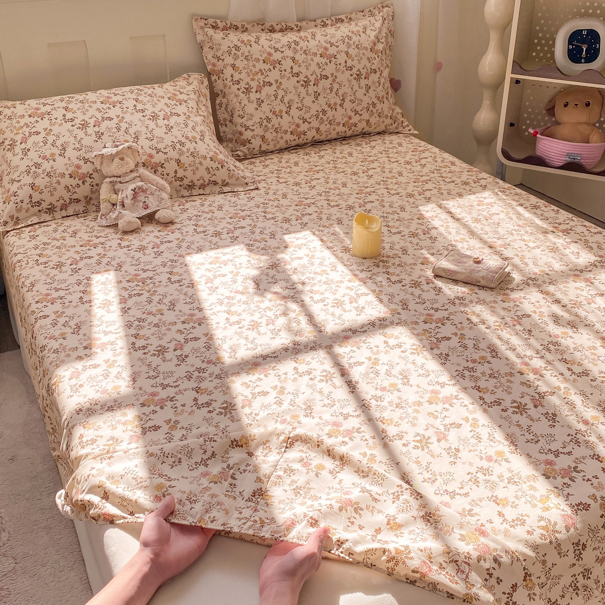 91家纺网 家纺一手货源 找家纺 （总）花梦欣 2026新款全棉印花单品系列2花卉款-单床笠