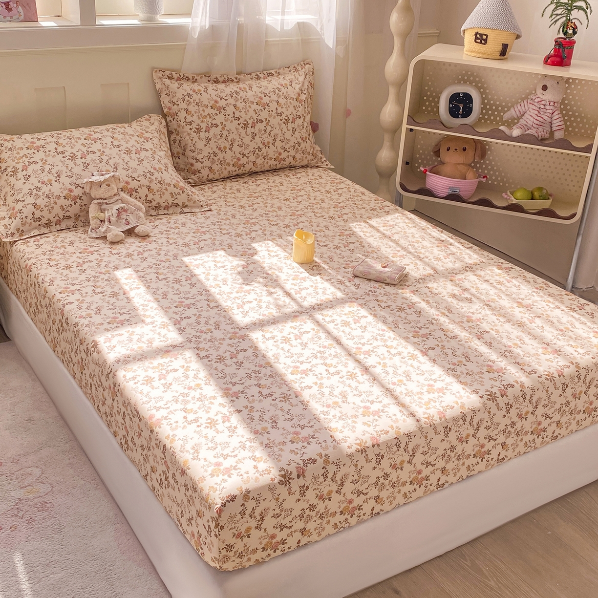 91家纺网 家纺一手货源 找家纺 （总）花梦欣 2026新款全棉印花单品系列2花卉款-单床笠