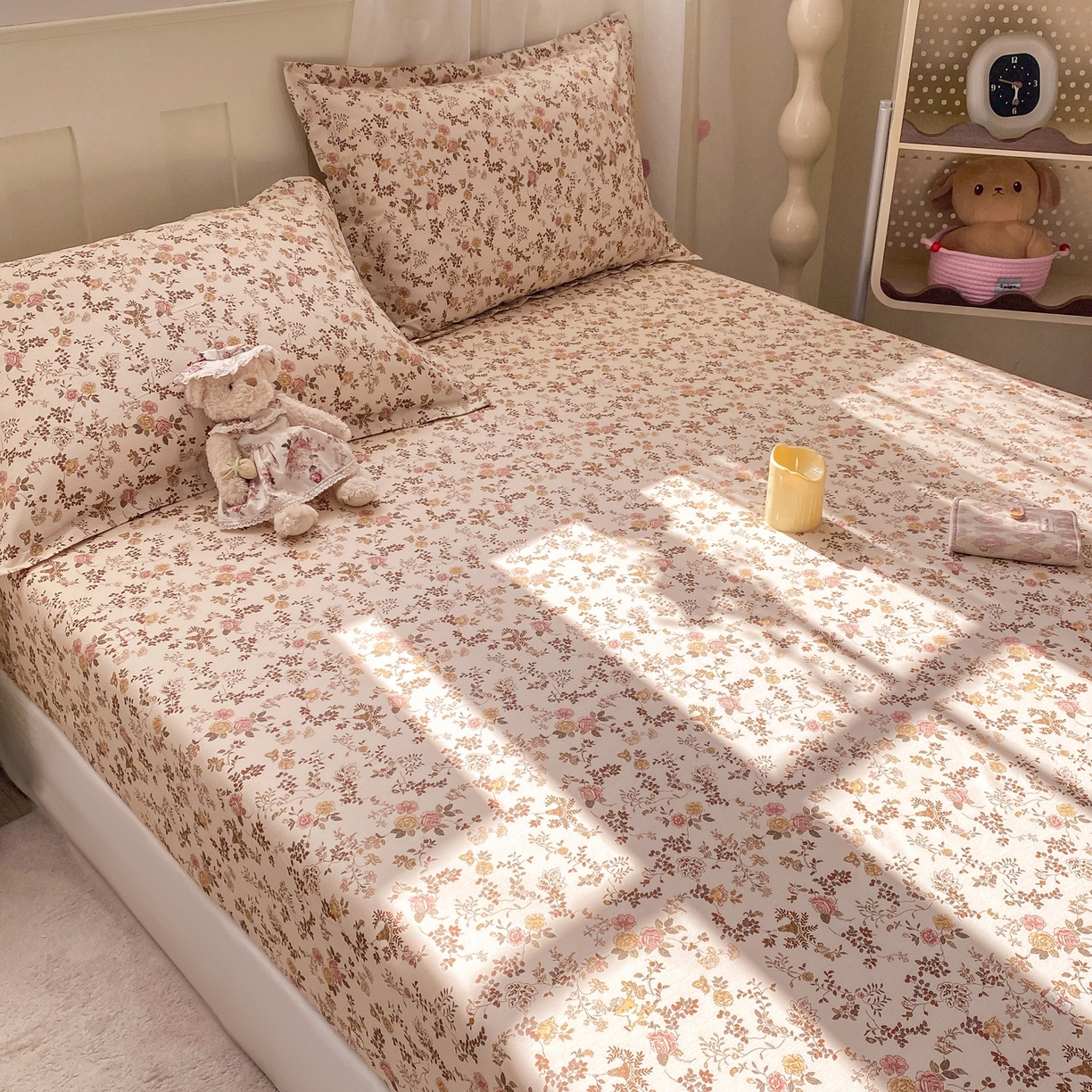 91家纺网 家纺一手货源 找家纺 （总）花梦欣 2026新款全棉印花单品系列2花卉款-单床笠