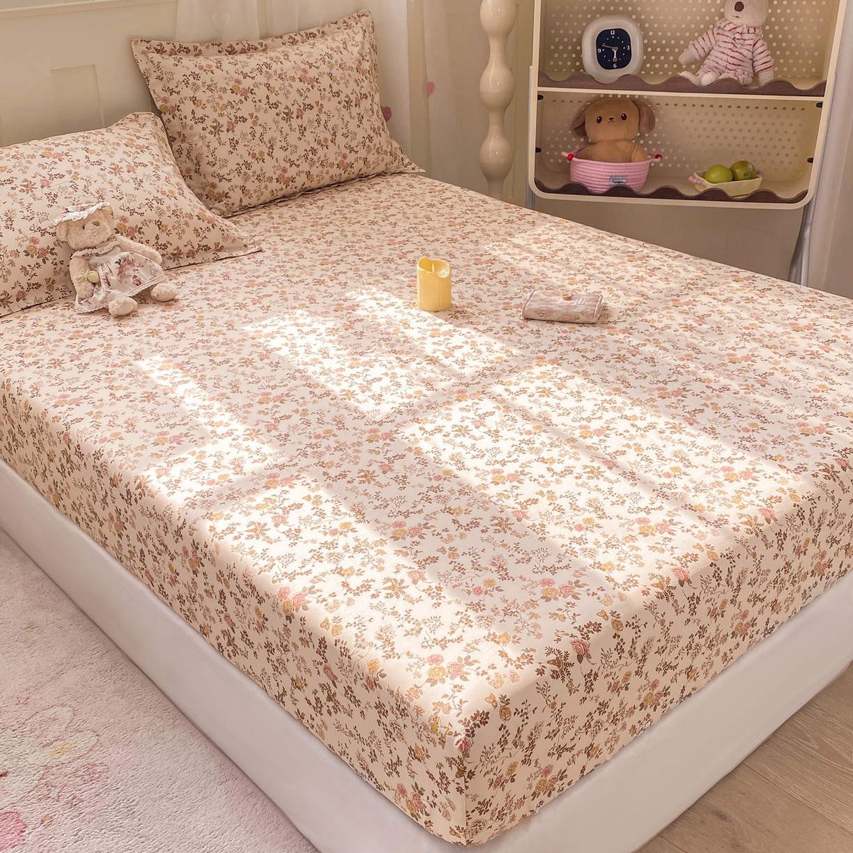 91家纺网 家纺一手货源 找家纺 （总）花梦欣 2026新款全棉印花单品系列2花卉款-单床笠