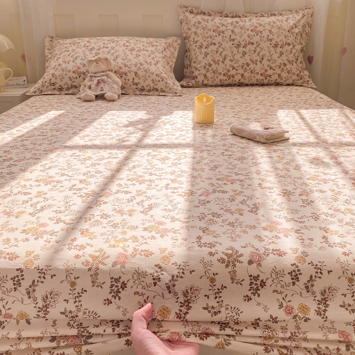 91家纺网 家纺一手货源 找家纺 （总）花梦欣 2026新款全棉印花单品系列2花卉款-单床笠