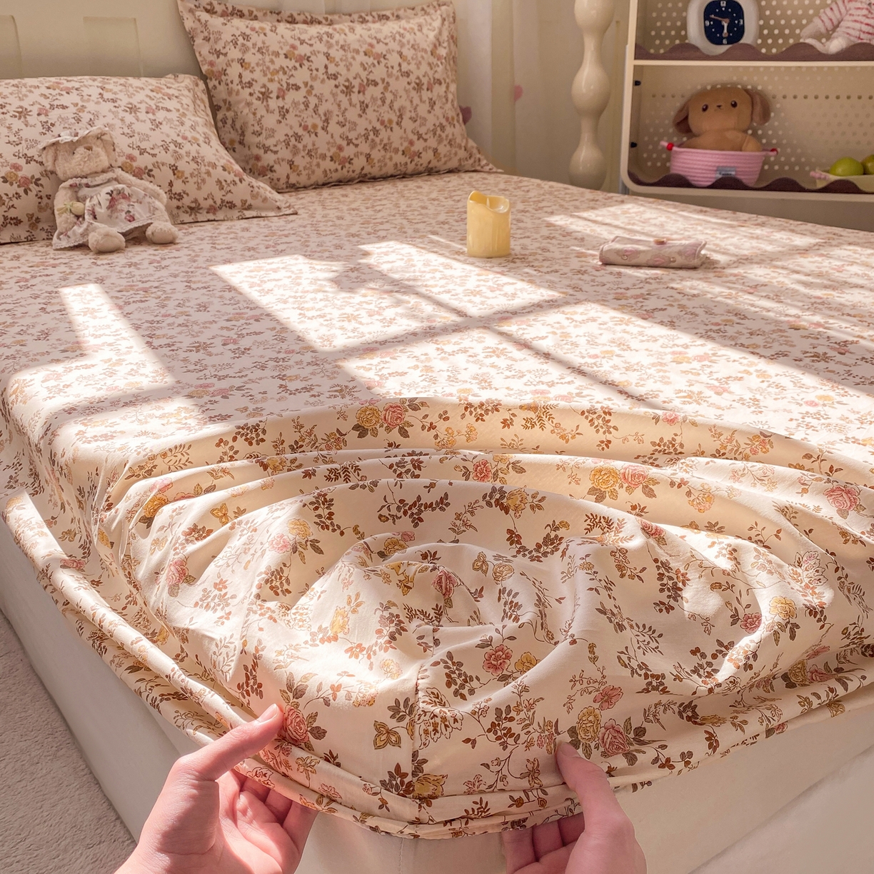 91家纺网 家纺一手货源 找家纺 （总）花梦欣 2026新款全棉印花单品系列2花卉款-单床笠