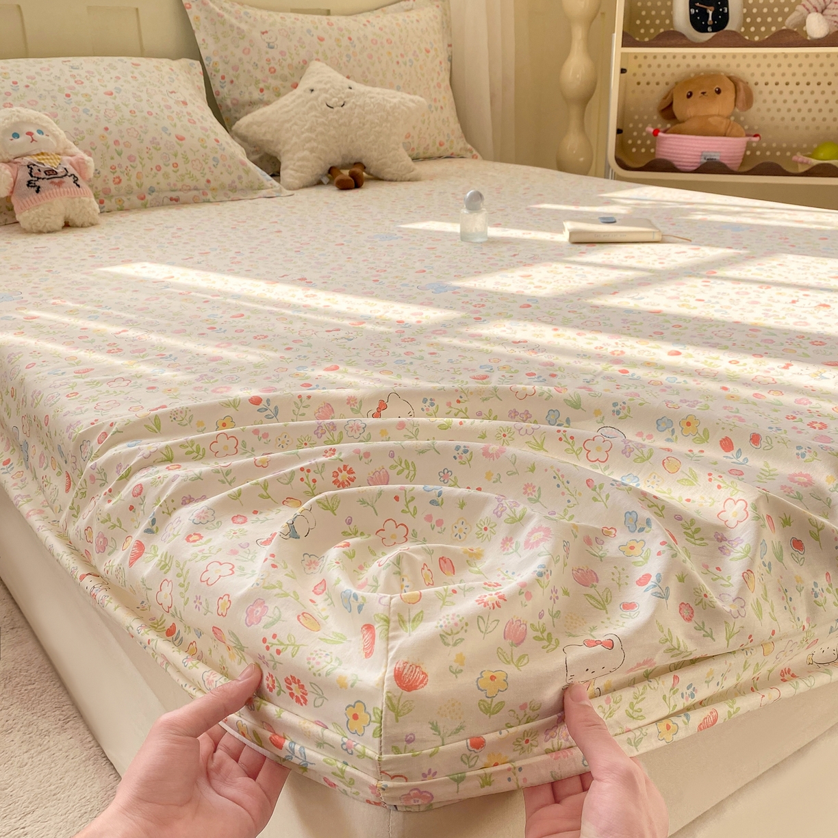 91家纺网 家纺一手货源 找家纺 （总）花梦欣 2026新款全棉印花单品系列2花卉款-单床笠