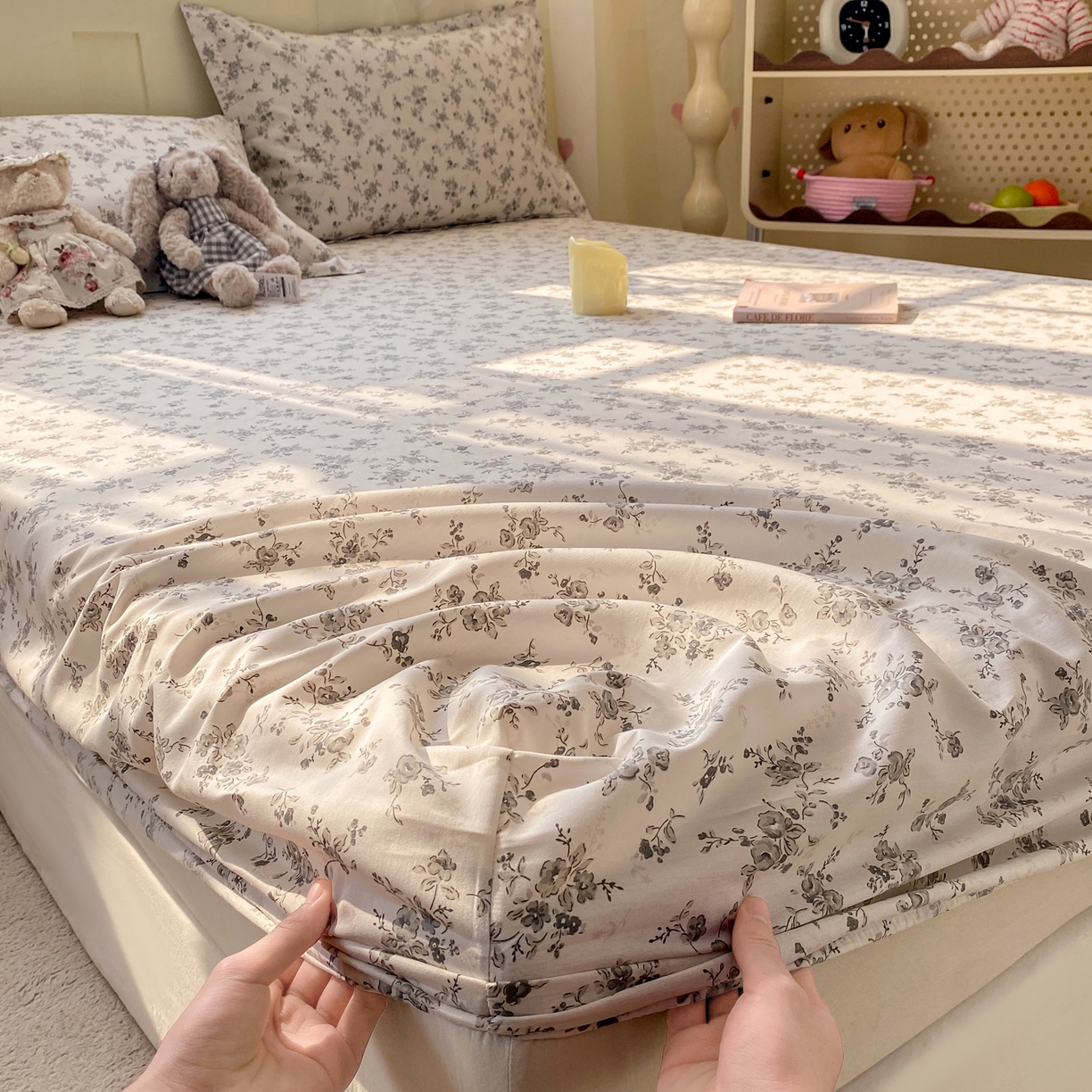 91家纺网 家纺一手货源 找家纺 （总）花梦欣 2026新款全棉印花单品系列2花卉款-单床笠