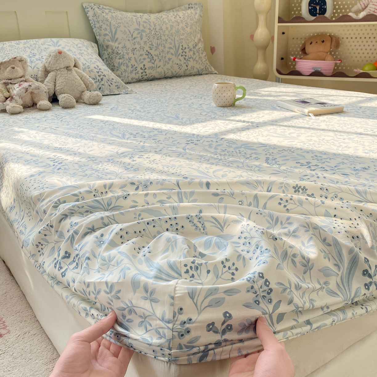 91家纺网 家纺一手货源 找家纺 （总）花梦欣 2026新款全棉印花单品系列2花卉款-单床笠