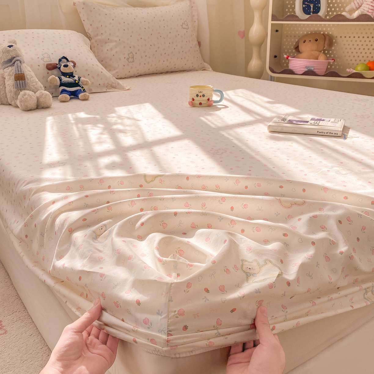 91家纺网 家纺一手货源 找家纺 （总）花梦欣 2026新款全棉印花单品系列2花卉款-单床笠