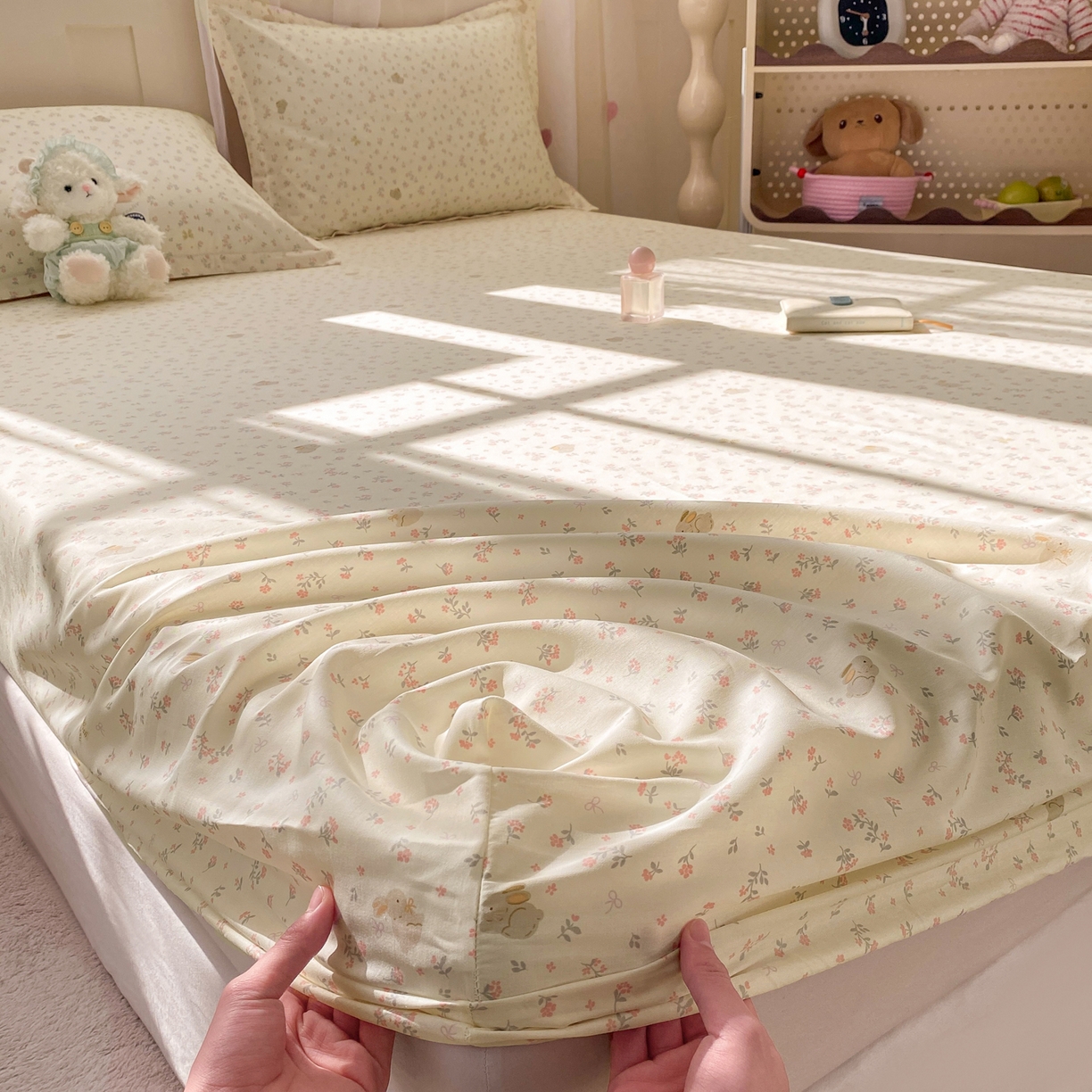 91家纺网 家纺一手货源 找家纺 （总）花梦欣 2026新款全棉印花单品系列2花卉款-单床笠