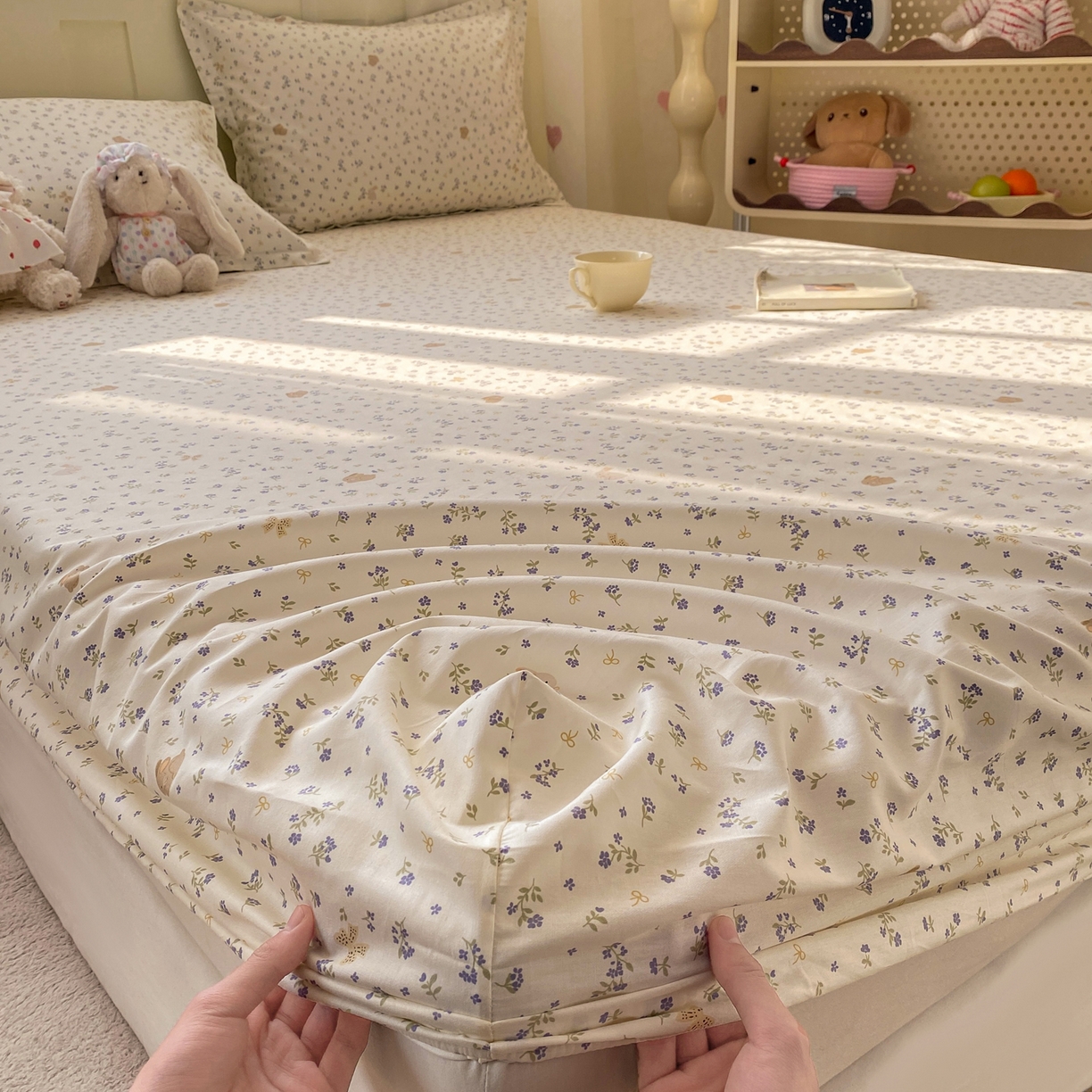 91家纺网 家纺一手货源 找家纺 （总）花梦欣 2026新款全棉印花单品系列2花卉款-单床笠