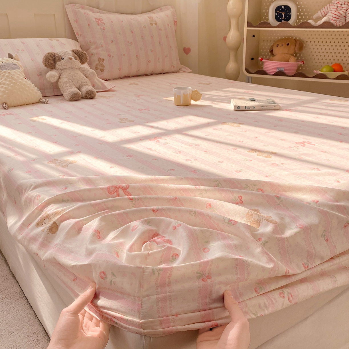 91家纺网 家纺一手货源 找家纺 （总）花梦欣 2026新款全棉印花单品系列2花卉款-单床笠