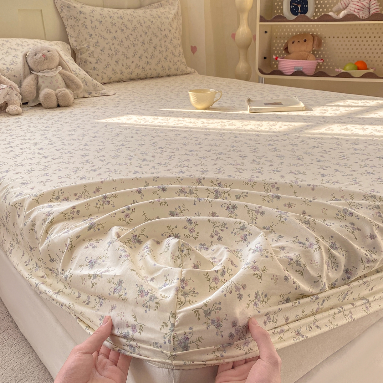 91家纺网 家纺一手货源 找家纺 （总）花梦欣 2026新款全棉印花单品系列2花卉款-单床笠