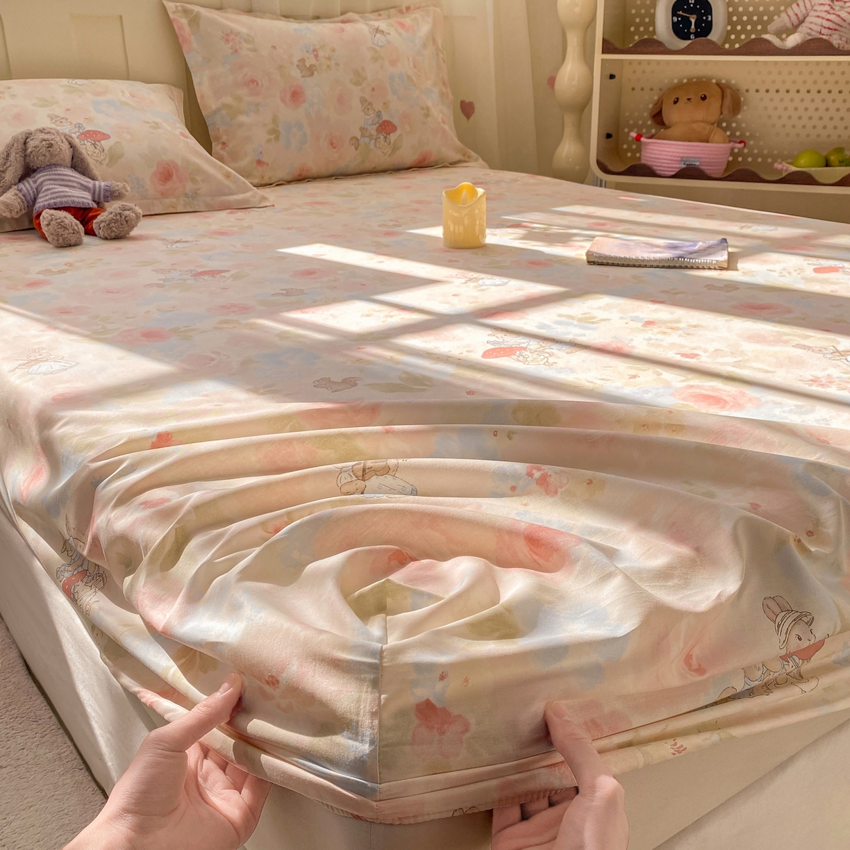 花梦欣 2026新款全棉印花单品系列3简约卡通款-单床笠 油画弦音