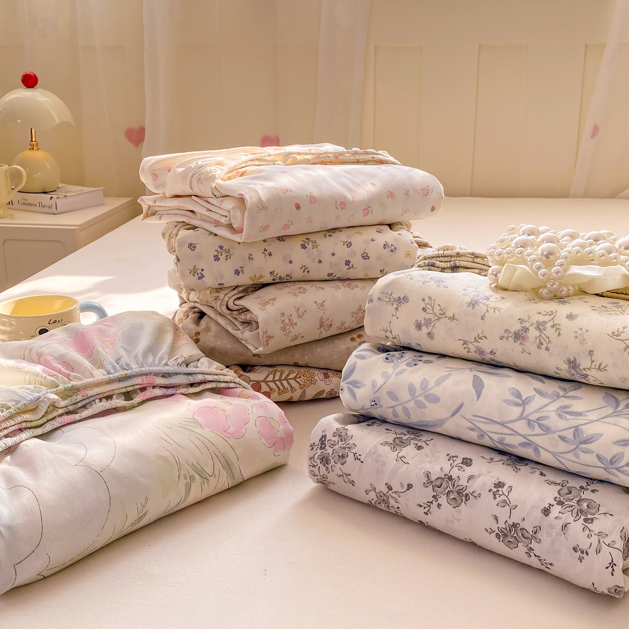 91家纺网 家纺一手货源 找家纺 花梦欣 2026新款全棉印花单品系列3简约卡通款-单床笠 组合