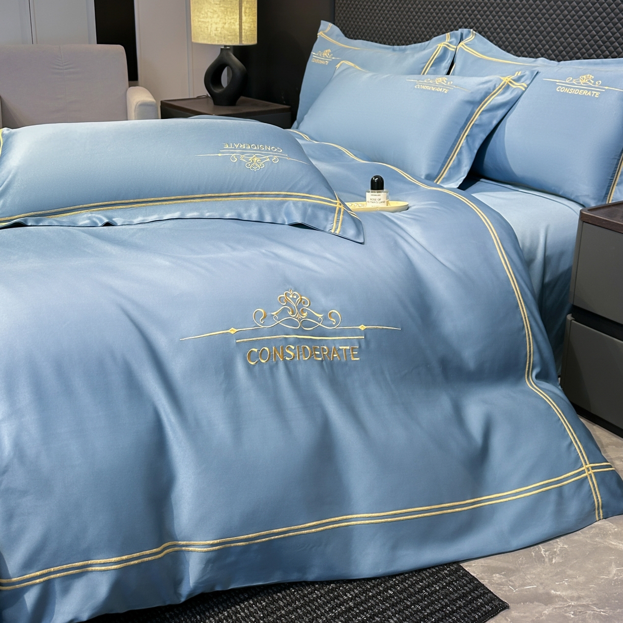 91家纺网 家纺一手货源 找家纺 （总）绒掌柜家纺（品质焕新） 2026新款水洗真丝天丝冰丝刺绣四件套-典雅系列