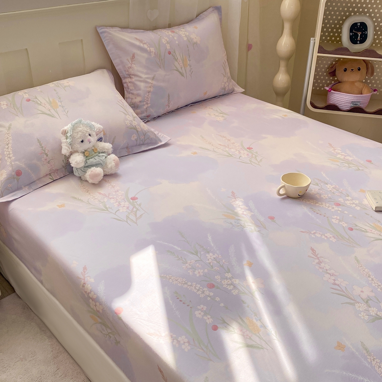 91家纺网 家纺一手货源 找家纺 花梦欣 2026新款全棉印花单品系列2花卉款-单床笠 普罗旺斯