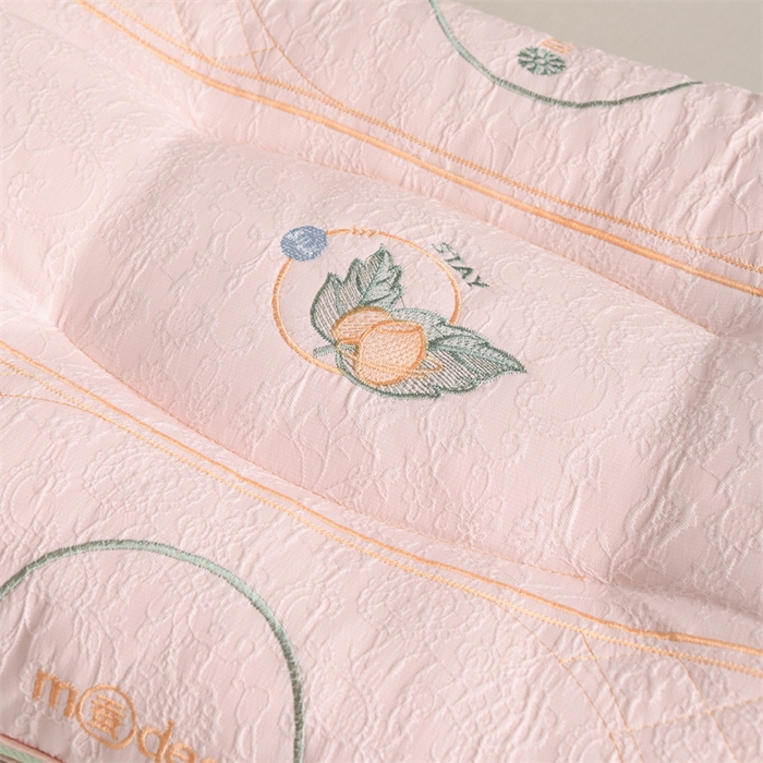 91家纺网 家纺一手货源 找家纺 仁宇枕业 2026新款新品精品树叶蚕宝宝枕定型中低枕头枕芯 精品树叶蚕宝宝枕-粉色