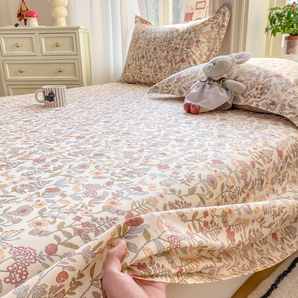 91家纺网 家纺一手货源 找家纺 （总）花梦欣 2026新款全棉印花单品系列2花卉款-单床单