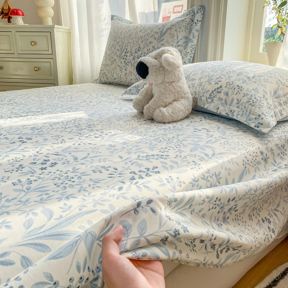 91家纺网 家纺一手货源 找家纺 （总）花梦欣 2026新款全棉印花单品系列2花卉款-单床单