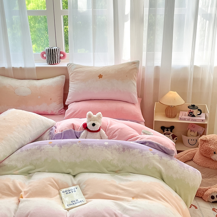 91家纺网 家纺一手货源 找家纺 （总）798家纺 2026新款牛奶绒印花四件套单品系列-单被套