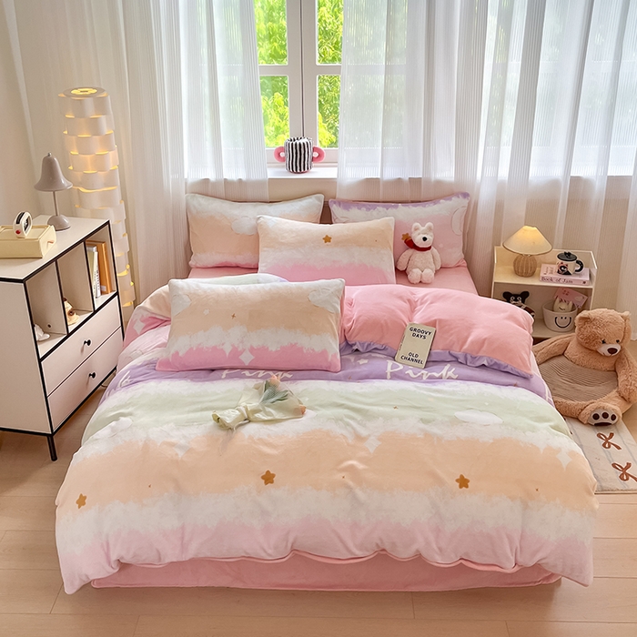 91家纺网 家纺一手货源 找家纺 （总）798家纺 2026新款牛奶绒印花四件套单品系列-单被套