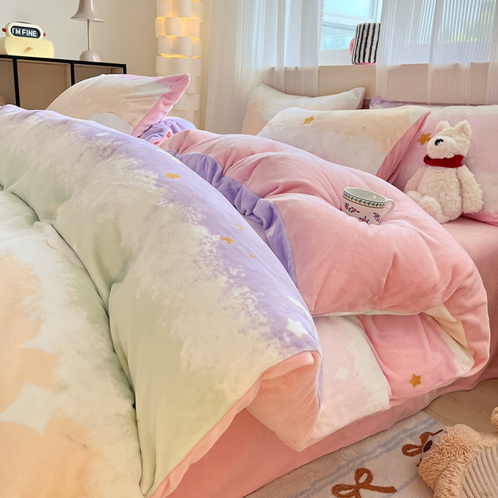 91家纺网 家纺一手货源 找家纺 （总）798家纺 2026新款牛奶绒印花四件套单品系列-单被套