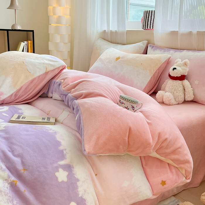 91家纺网 家纺一手货源 找家纺 （总）798家纺 2026新款牛奶绒印花四件套单品系列-单被套