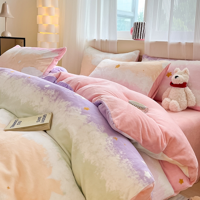 91家纺网 家纺一手货源 找家纺 （总）798家纺 2026新款牛奶绒印花四件套单品系列-单被套