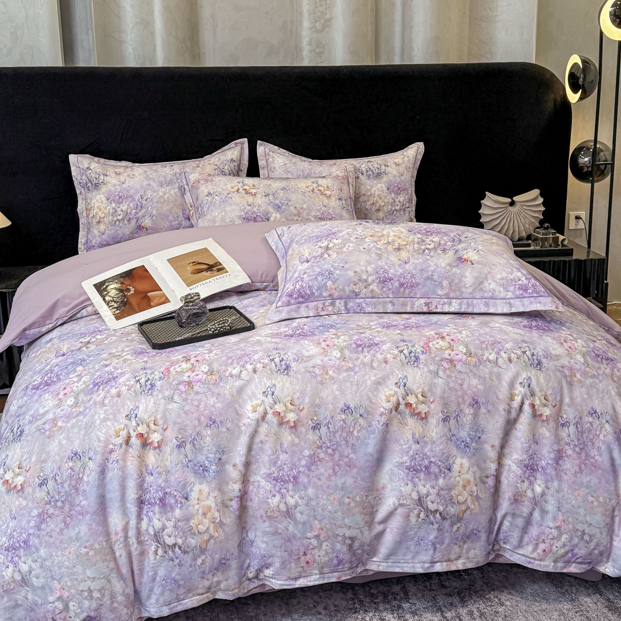 91家纺网 家纺一手货源 找家纺 （总）喜四方 2026新款100%全棉60支长绒棉数码印花四件套（控价不低于180）