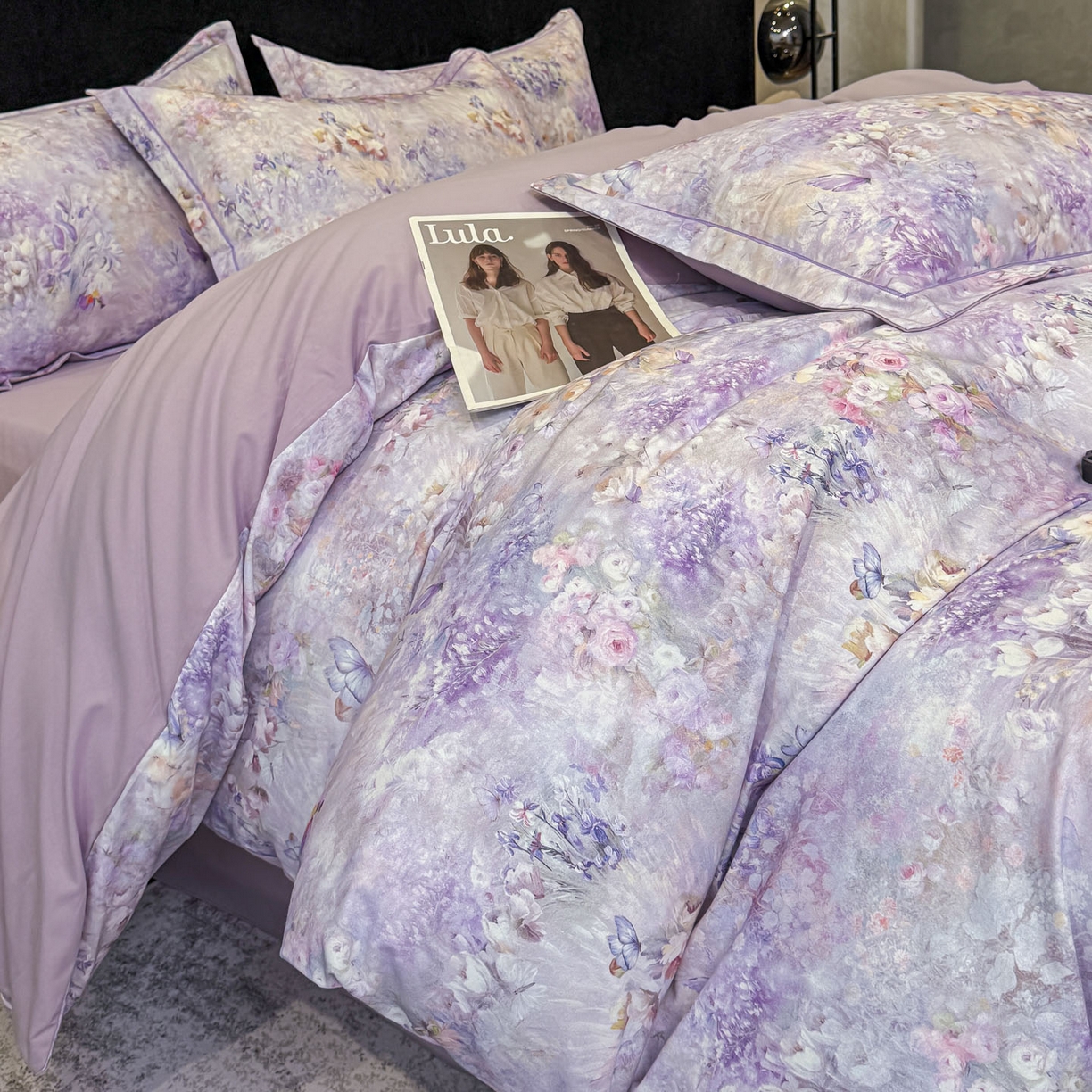 91家纺网 家纺一手货源 找家纺 （总）喜四方 2026新款100%全棉60支长绒棉数码印花四件套（控价不低于180）