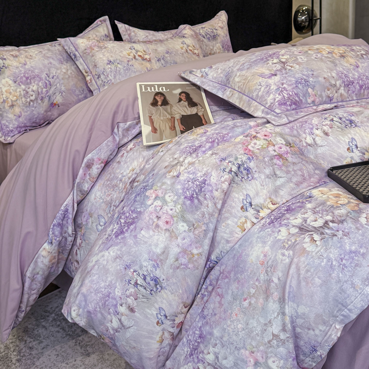 91家纺网 家纺一手货源 找家纺 （总）喜四方 2026新款100%全棉60支长绒棉数码印花四件套（控价不低于180）