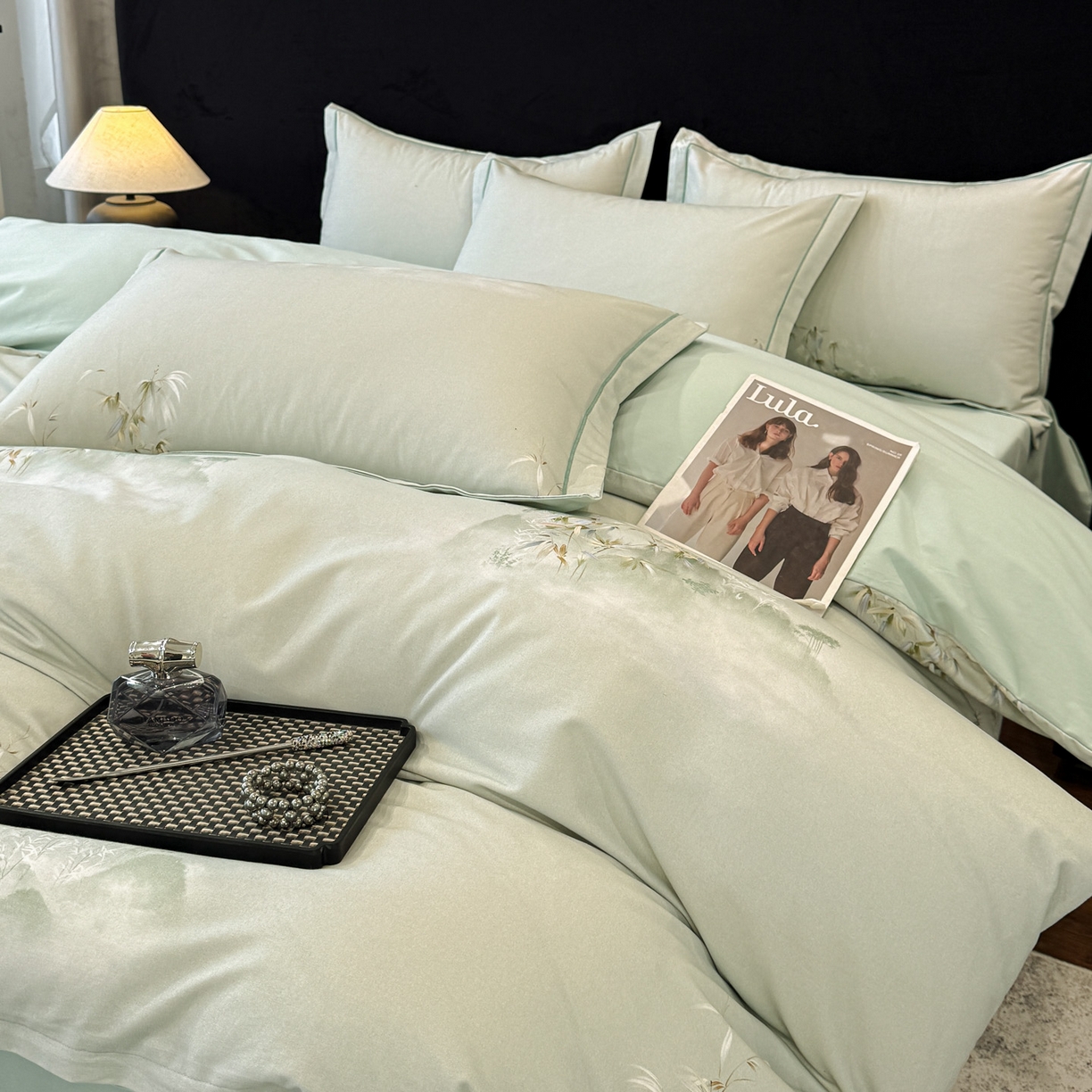 91家纺网 家纺一手货源 找家纺 （总）喜四方 2026新款100%全棉60支长绒棉数码印花四件套（控价不低于180）