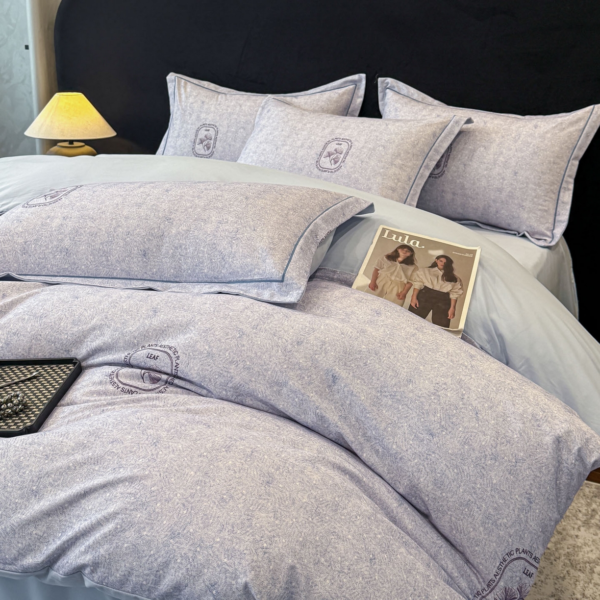 喜四方 2026新款100%全棉60支长绒棉数码印花四件套（控价不低于180） 豆蔻年华 兰