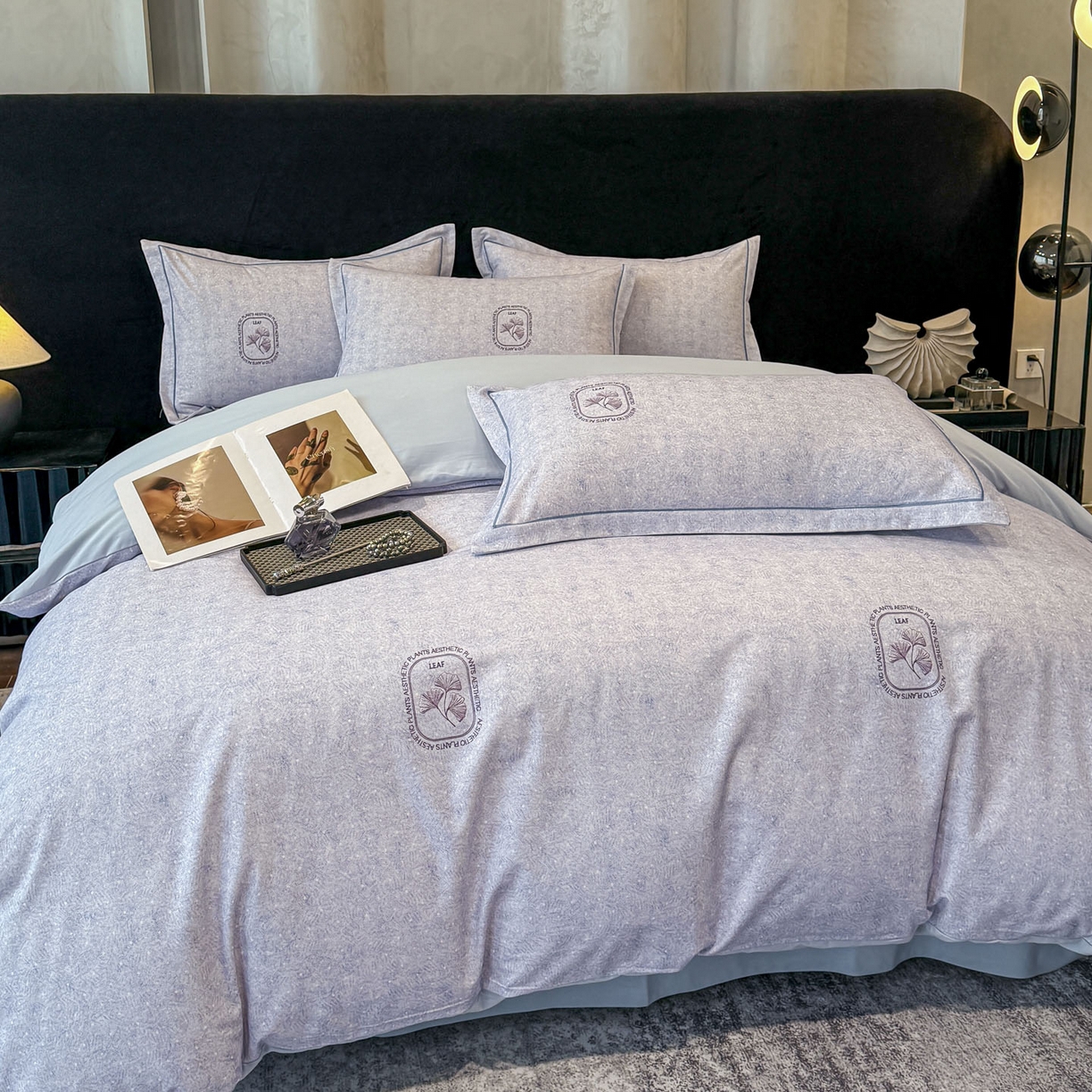 91家纺网 家纺一手货源 找家纺 喜四方 2026新款100%全棉60支长绒棉数码印花四件套（控价不低于180） 豆蔻年华 兰