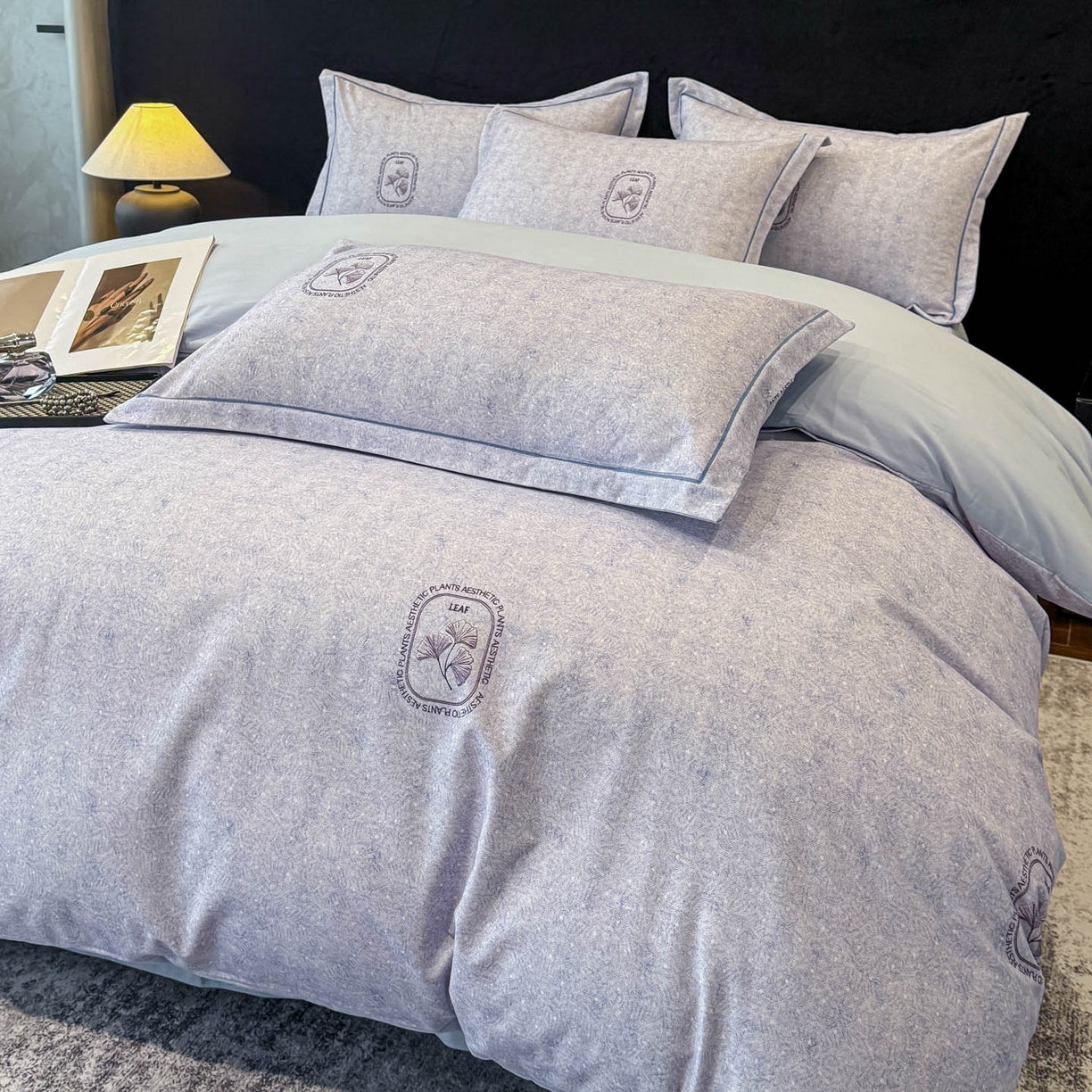 91家纺网 家纺一手货源 找家纺 喜四方 2026新款100%全棉60支长绒棉数码印花四件套（控价不低于180） 豆蔻年华 兰