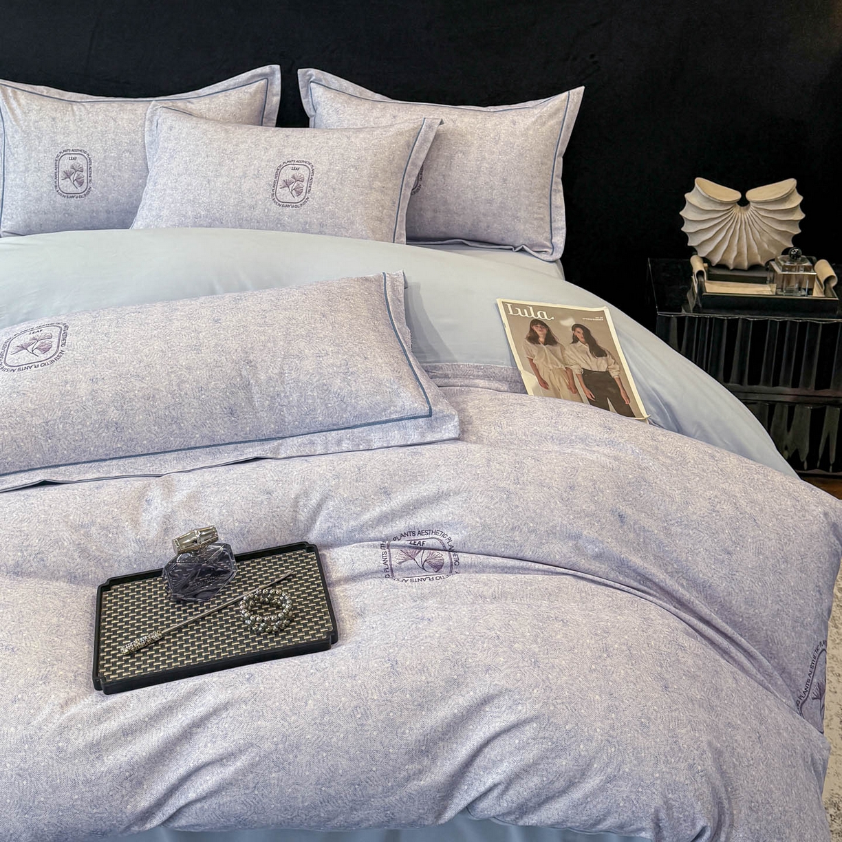 91家纺网 家纺一手货源 找家纺 喜四方 2026新款100%全棉60支长绒棉数码印花四件套（控价不低于180） 豆蔻年华 兰