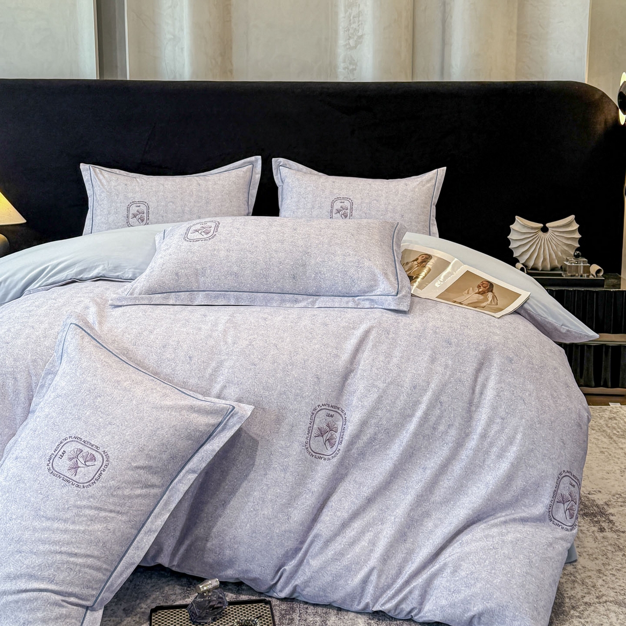 91家纺网 家纺一手货源 找家纺 喜四方 2026新款100%全棉60支长绒棉数码印花四件套（控价不低于180） 豆蔻年华 兰