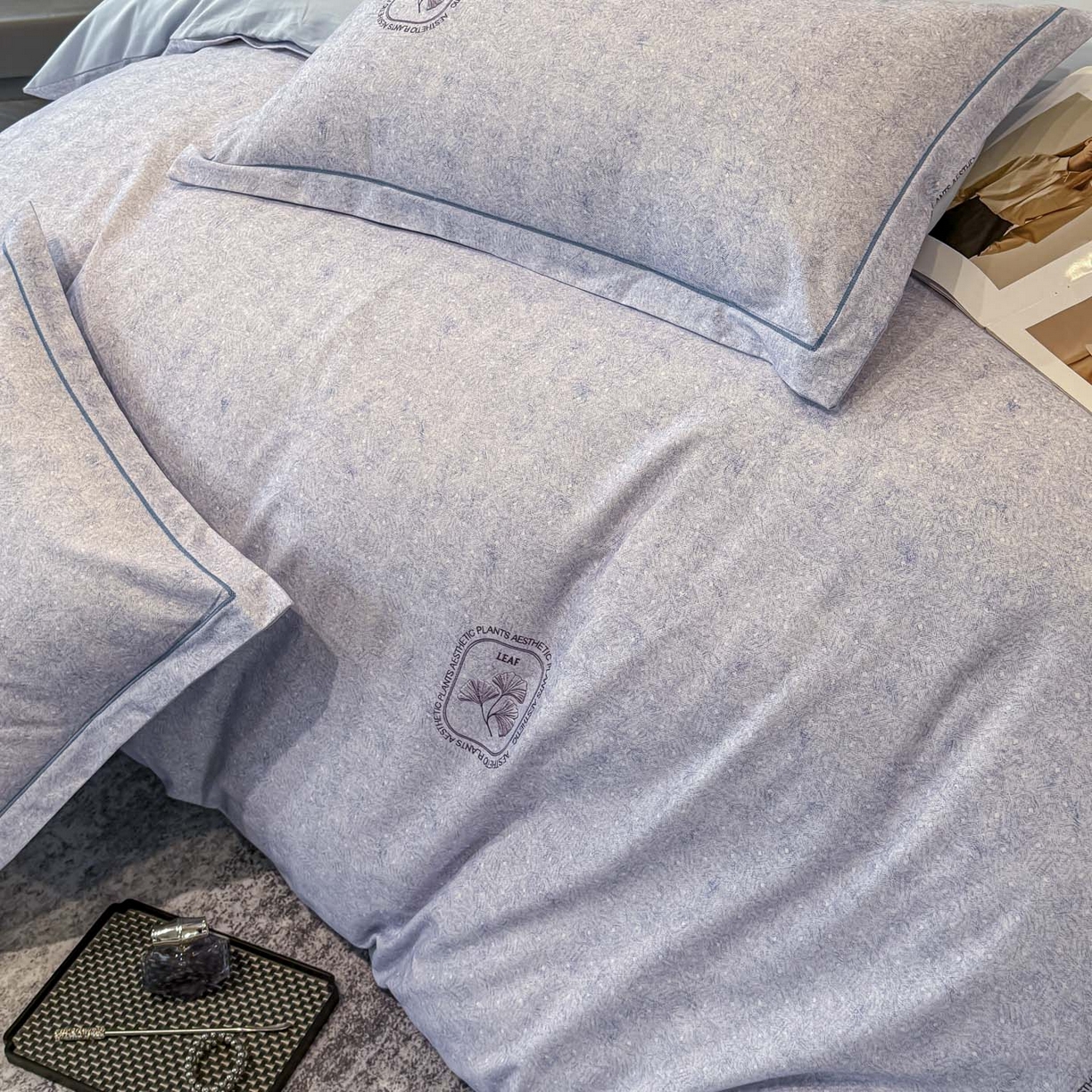 91家纺网 家纺一手货源 找家纺 喜四方 2026新款100%全棉60支长绒棉数码印花四件套（控价不低于180） 豆蔻年华 兰