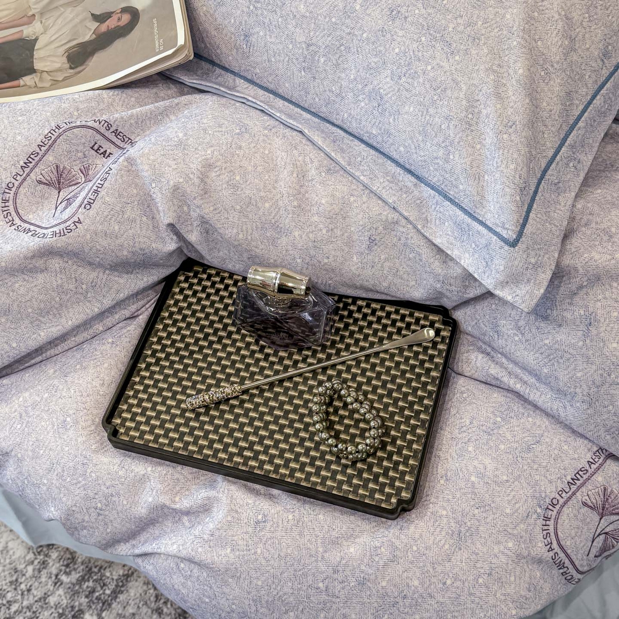 91家纺网 家纺一手货源 找家纺 喜四方 2026新款100%全棉60支长绒棉数码印花四件套（控价不低于180） 豆蔻年华 兰