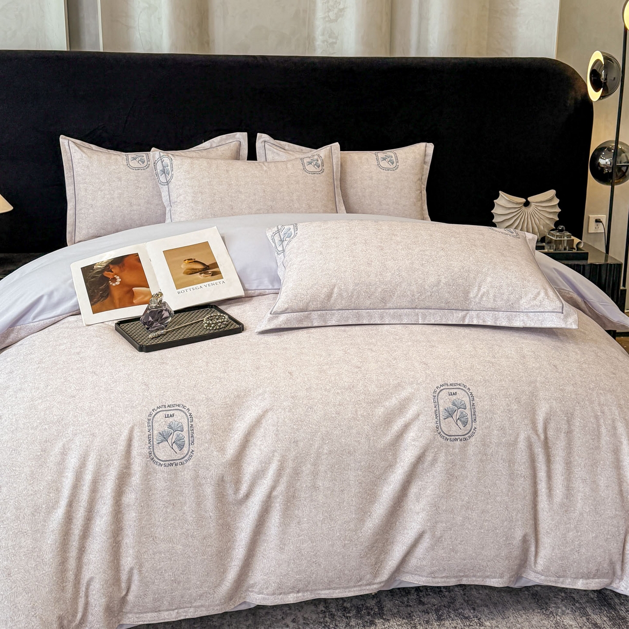 91家纺网 家纺一手货源 找家纺 喜四方 2026新款100%全棉60支长绒棉数码印花四件套（控价不低于180） 豆蔻年华-桔