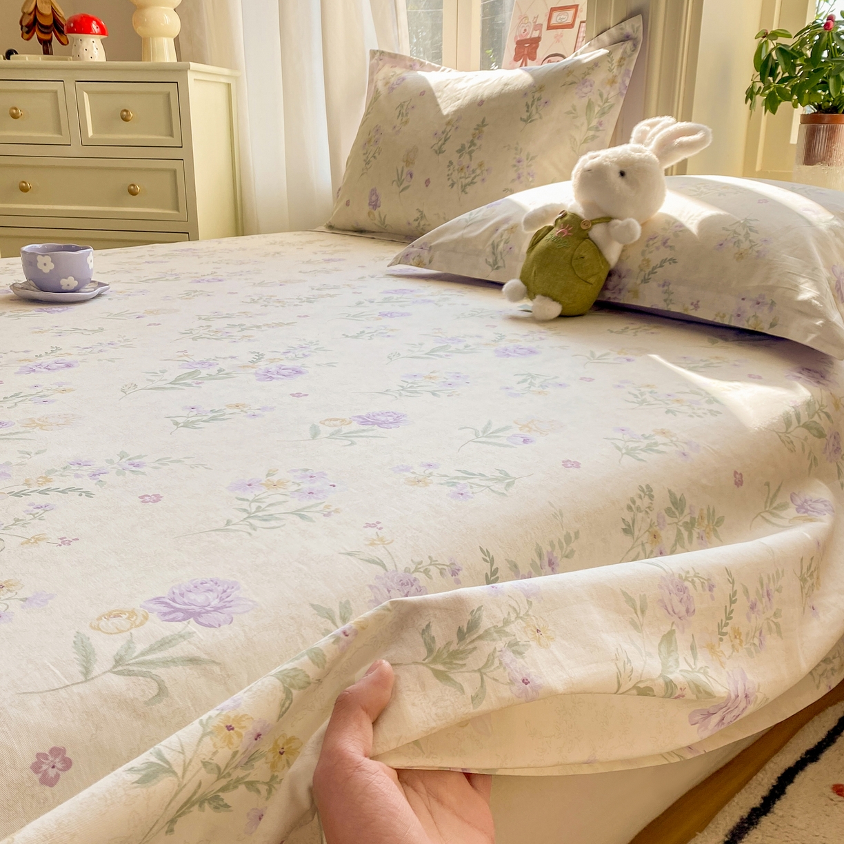 91家纺网 家纺一手货源 找家纺 （总）花梦欣 2026新款全棉印花单品系列2花卉款-单床单