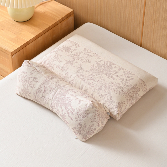 91家纺网 家纺一手货源 找家纺 （总）仁宇枕业 2026新款新品棉麻古朴组合系列荞麦枕头枕芯