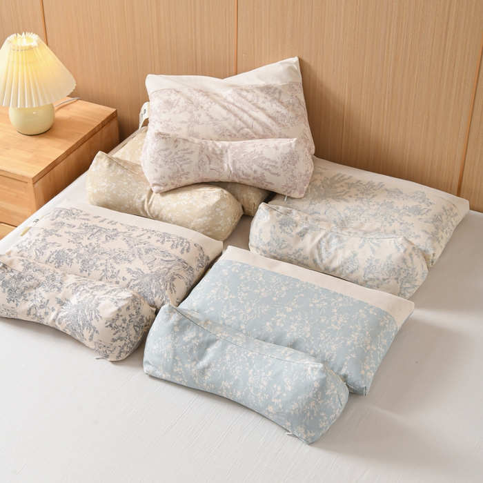 91家纺网 家纺一手货源 找家纺 仁宇枕业 2026新款新品棉麻古朴组合系列荞麦枕头枕芯 组合图