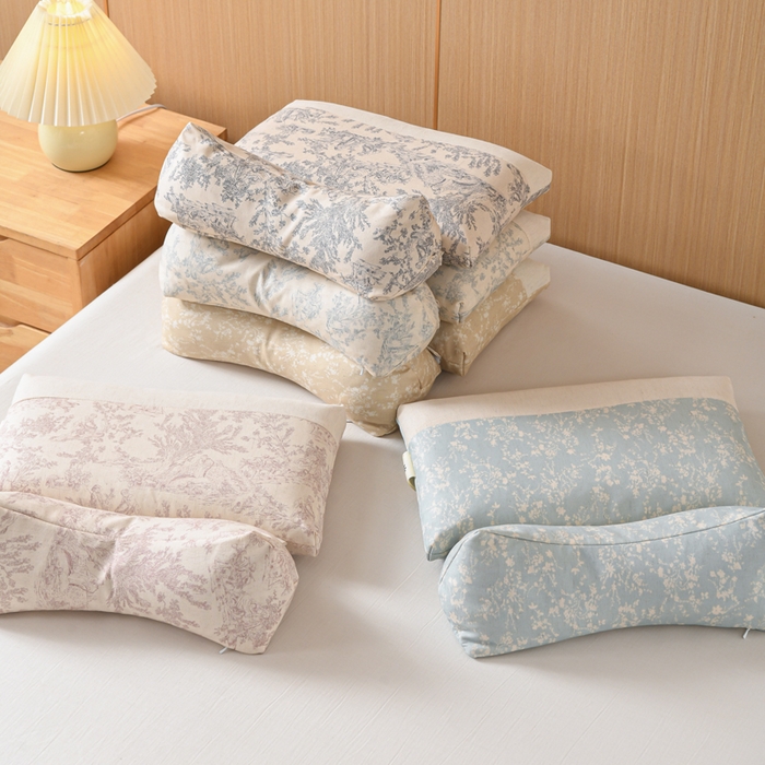 91家纺网 家纺一手货源 找家纺 仁宇枕业 2026新款新品棉麻古朴组合系列荞麦枕头枕芯 组合图