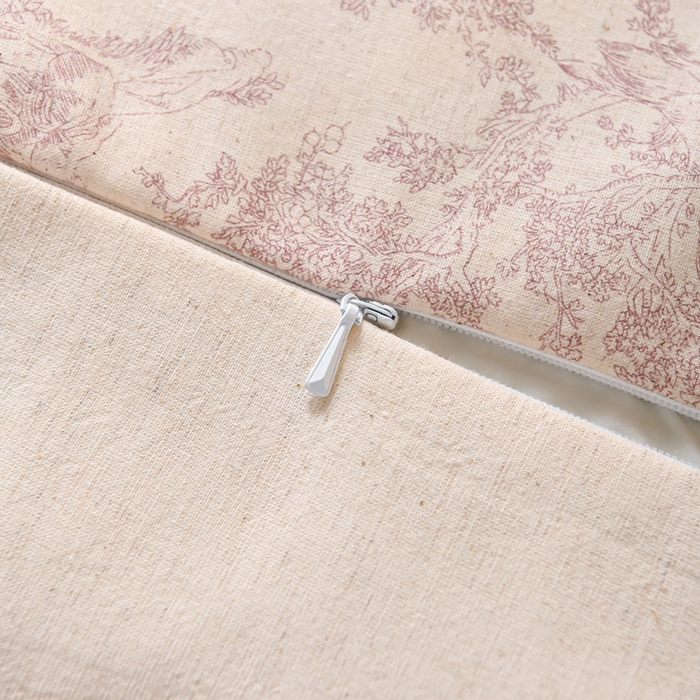 91家纺网 家纺一手货源 找家纺 仁宇枕业 2026新款新品棉麻古朴组合系列荞麦枕头枕芯 棉麻款组合系列荞麦枕-青花瓷红