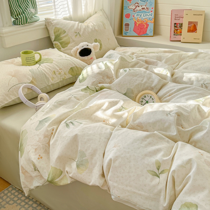 91家纺网 家纺一手货源 找家纺 （总）漫仙阁家纺 2026新款纯棉学生宿舍A版100%新疆棉B版古法水洗三件套全棉四件套