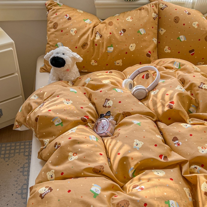 91家纺网 家纺一手货源 找家纺 （总）漫仙阁家纺 2026新款纯棉学生宿舍A版100%新疆棉B版古法水洗三件套全棉四件套