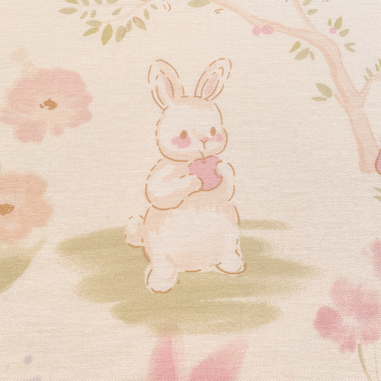 91家纺网 家纺一手货源 找家纺 花梦欣 2026新款全棉印花单品系列2花卉款-单床单 花仙兔兔