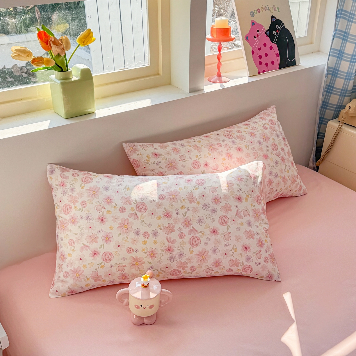 91家纺网 家纺一手货源 找家纺 （总）缦彩 2026新款全棉13372卡通枕套一对纯棉枕芯套