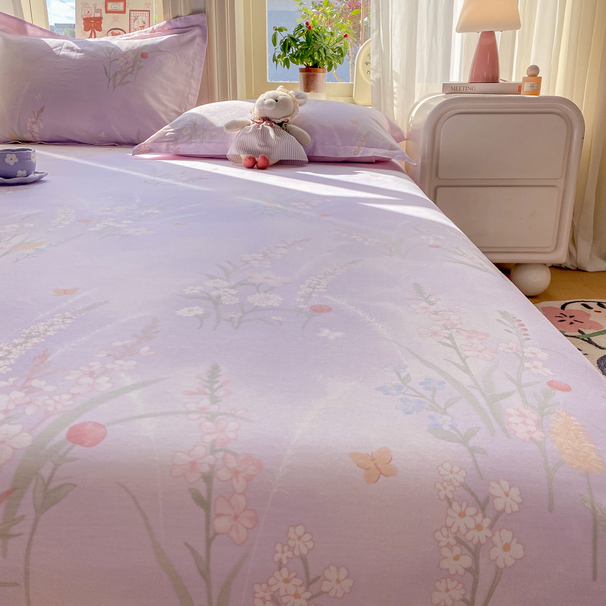 91家纺网 家纺一手货源 找家纺 花梦欣 2026新款全棉印花单品系列2花卉款-单床单 普罗旺斯