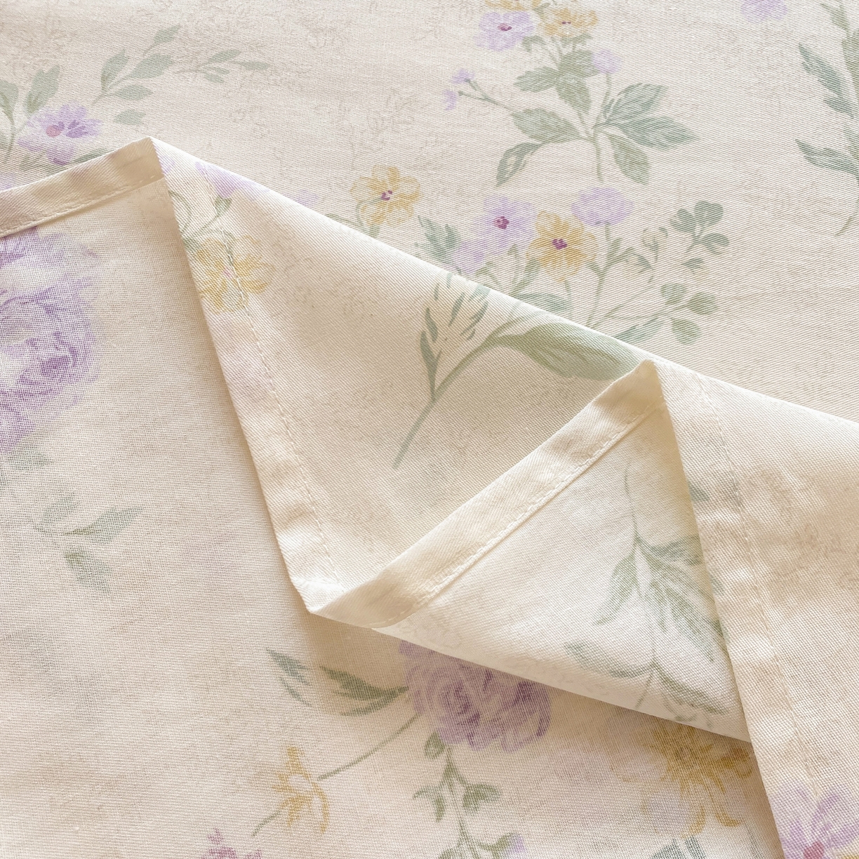 91家纺网 家纺一手货源 找家纺 花梦欣 2026新款全棉印花单品系列2花卉款-单床单 芜晴花紫